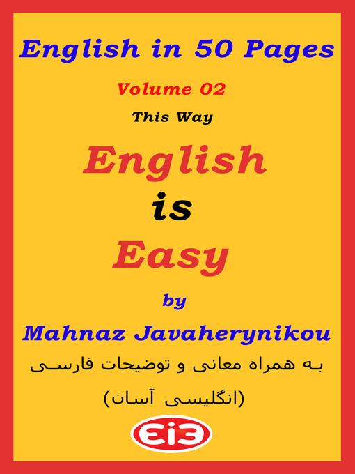 Title details for English in 50 Pages by Mahnaz Javaherynikou - Available